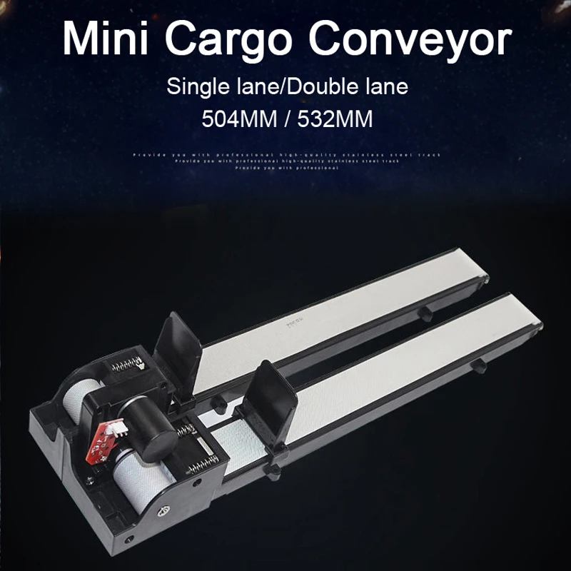 Mini Cargo Conveyor 24V 504MM 532MM Belt Vending Machine Grocery Pickup Contactless Table Top Belt Conveyor No Power