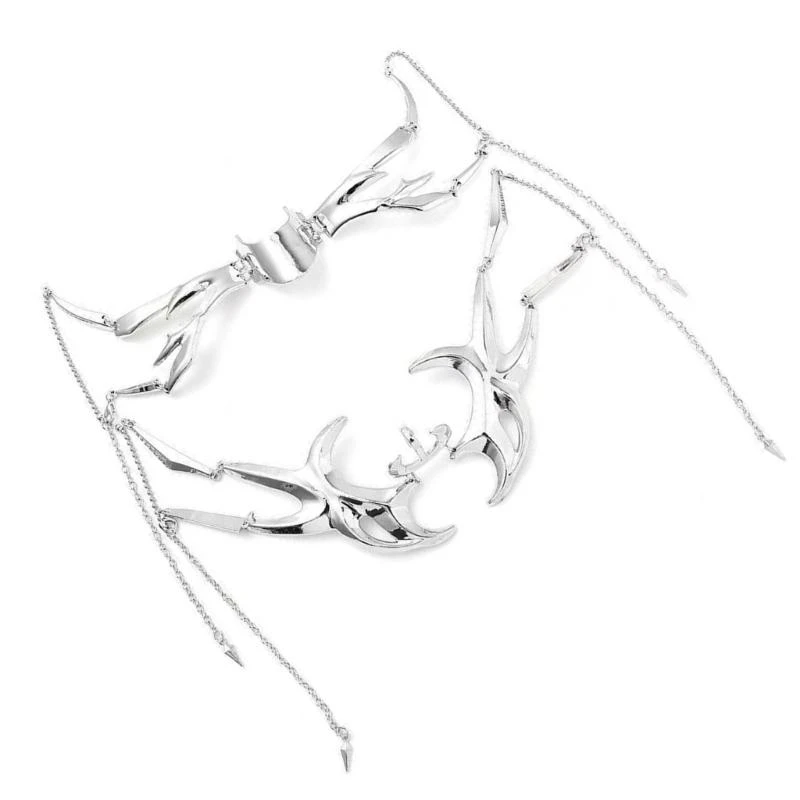 39BD 2 peças máscara gótica metal protetor queixo fotografia adereços acessório fantasia