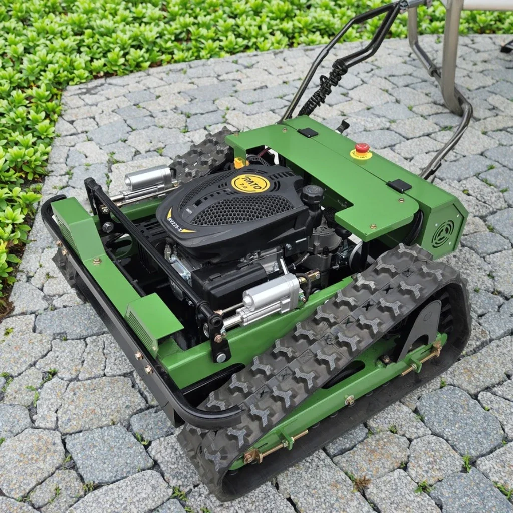 تخصيص التحكم عن بعد جزازة العشب الزاحف 4 السكتة الدماغية التحكم اللاسلكي جزازة العشب روبوت Weeder جرار صفر دوران