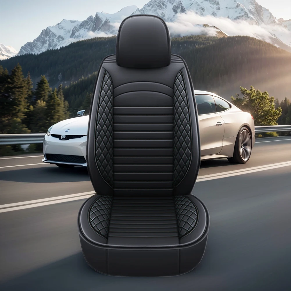 11Pcs 5 Seats Car Seat Covers Leather Full Surrounded Seat Protector Front Rear Seats Cushion for Sedan SUV Truck