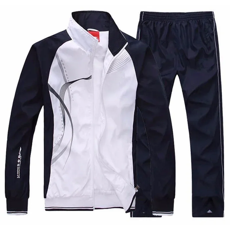 Men\'s Casual Tracksuit Running Jogging Athletic Sports Set Fitness 2 Pieces Jacket + Sweatpants Basketball Football Track Suits