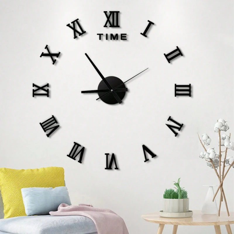 Orologio creativo fai-da-te, orologio semplice da parete, senza punzonatura sul muro Orologi da parete per decorazioni per la casa