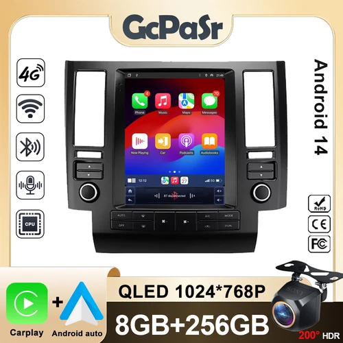 Androidマルチメディアカーラジオ,プレーヤー付きラジオ,DVD,ステレオ,メインユニット,GPSナビゲーション,5g,wifi,BT,インフィニティfx35 1 2002-2006用,No。2006