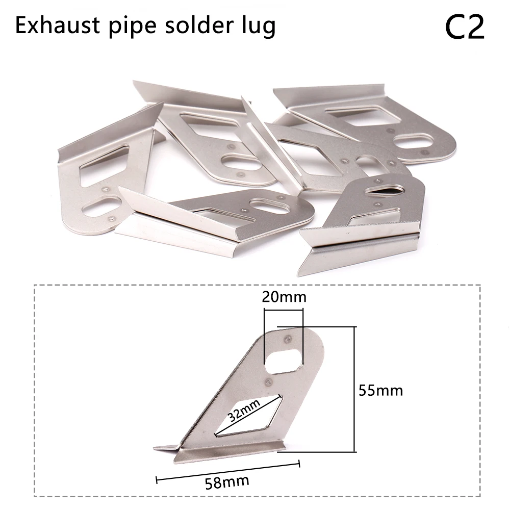 Various Size Universal Bracket Z Type Muffler Holder Clamp Mount Bracket for Motorcycle Exhaust Muffler Pipe