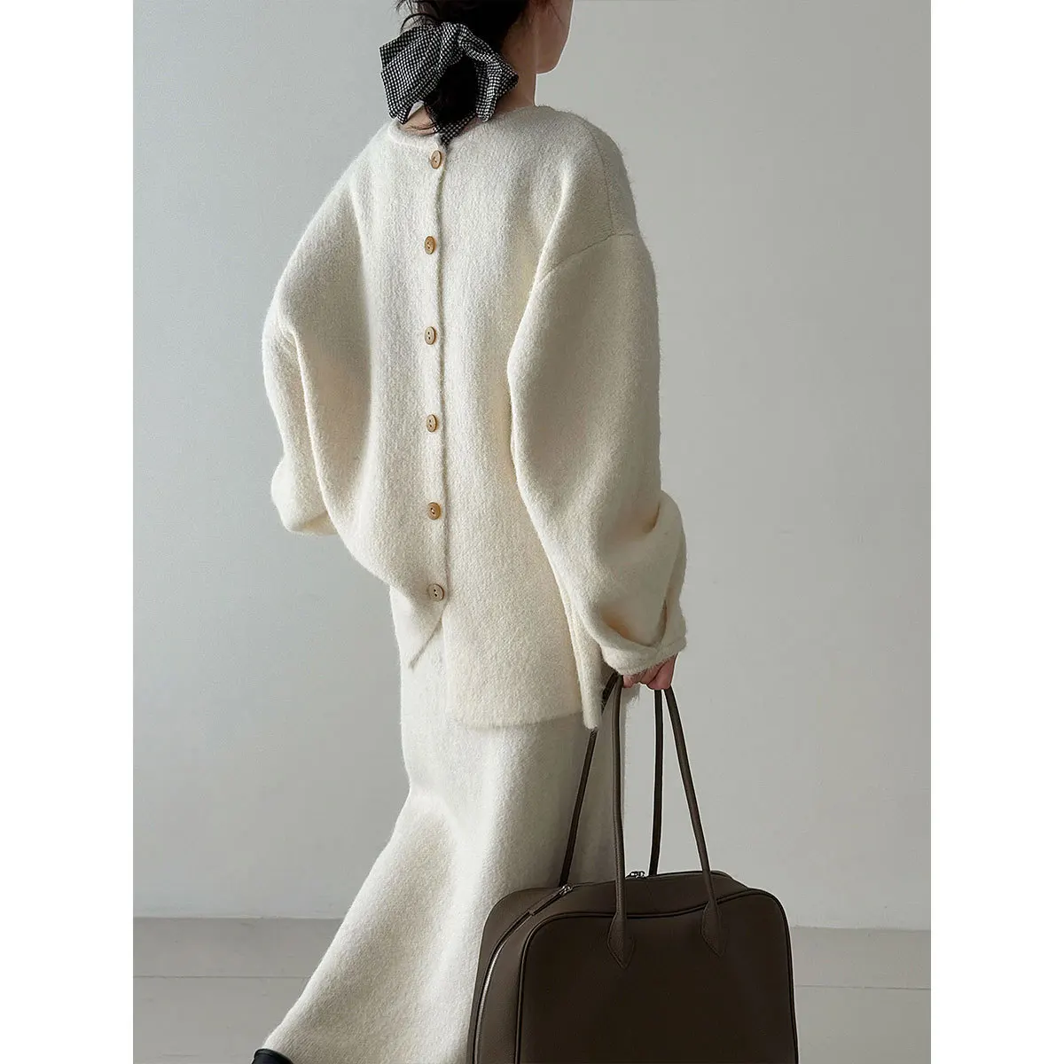 

Fashion Women's Set Autumn/Winter Korean Knitted Sweater+Casual Half Skirt Elegant Women's Two Piece Set