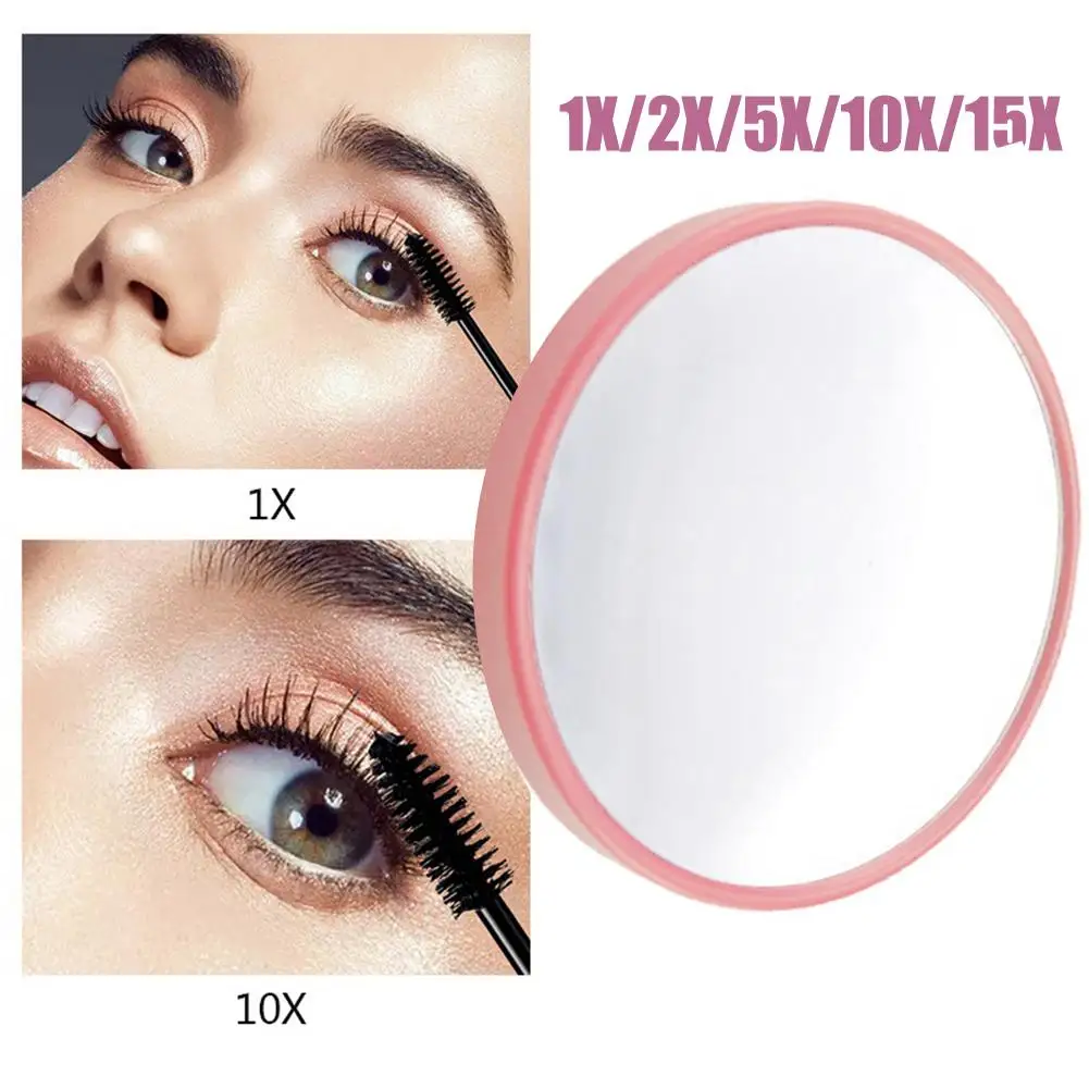 Magnification Round Mirror With Suction Cup Blackhead Magnifying Mirror For Bathroom Portable Makeup Mirror 2x/5x/10x/15x A2X9