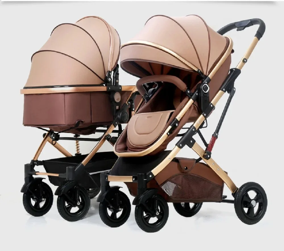 2024 High View Twin Baby Stroller,suitable for 0-3 years old