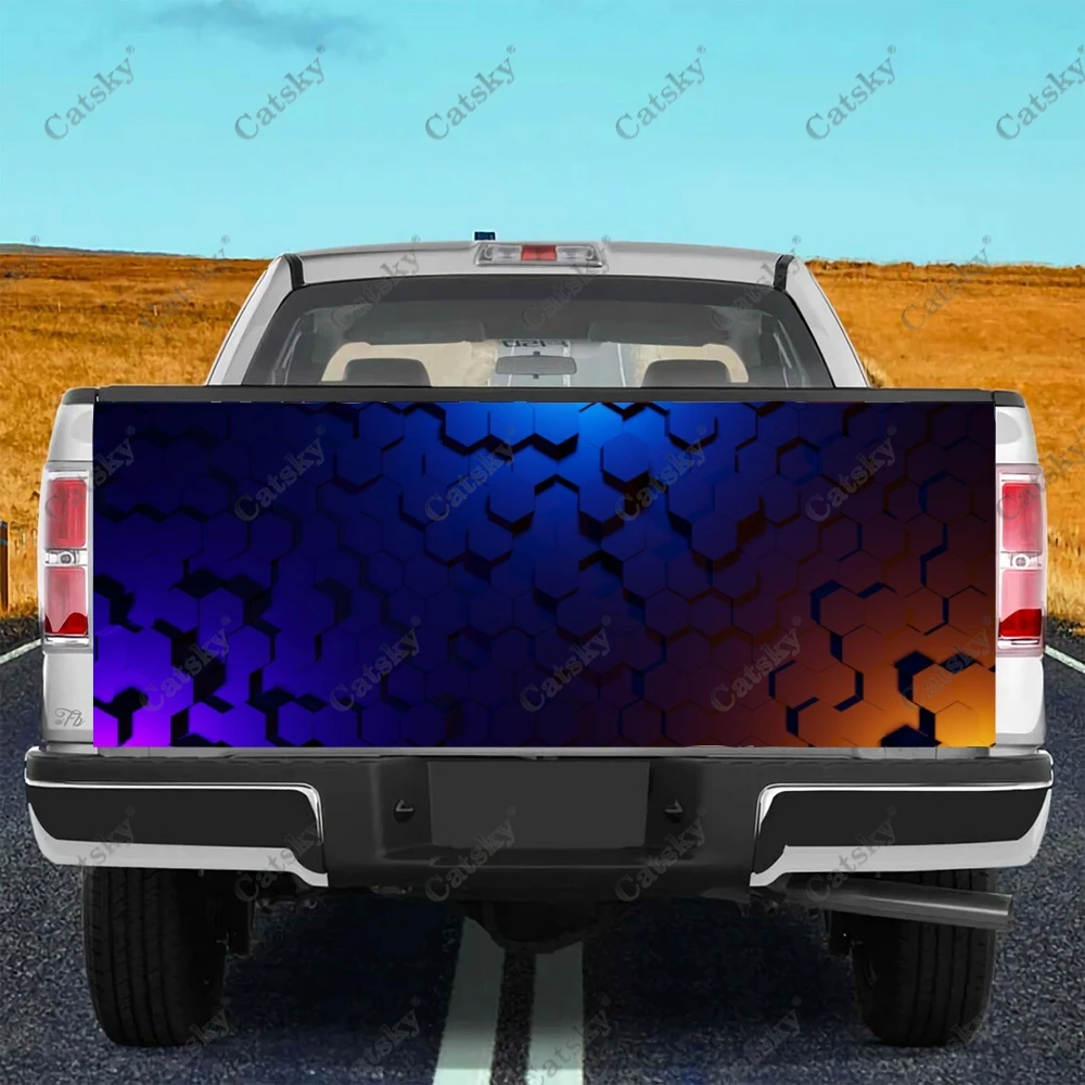 

Honeycomb Pattern DIY Car Tail Trunk Protect Vinly Wrap Sticker Decal Auto Hood Decoration Engine Cover for SUV Off-road Pickup