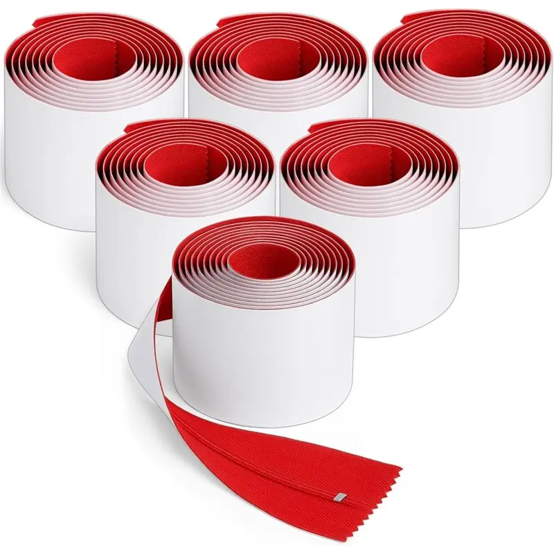

【RECOMMEND】Double-Sided Heavy-Duty Zipper 6 Pack Dust Protection 7Ft Long X 3In Wide Airtight Seal Self-Instant Door Zipper