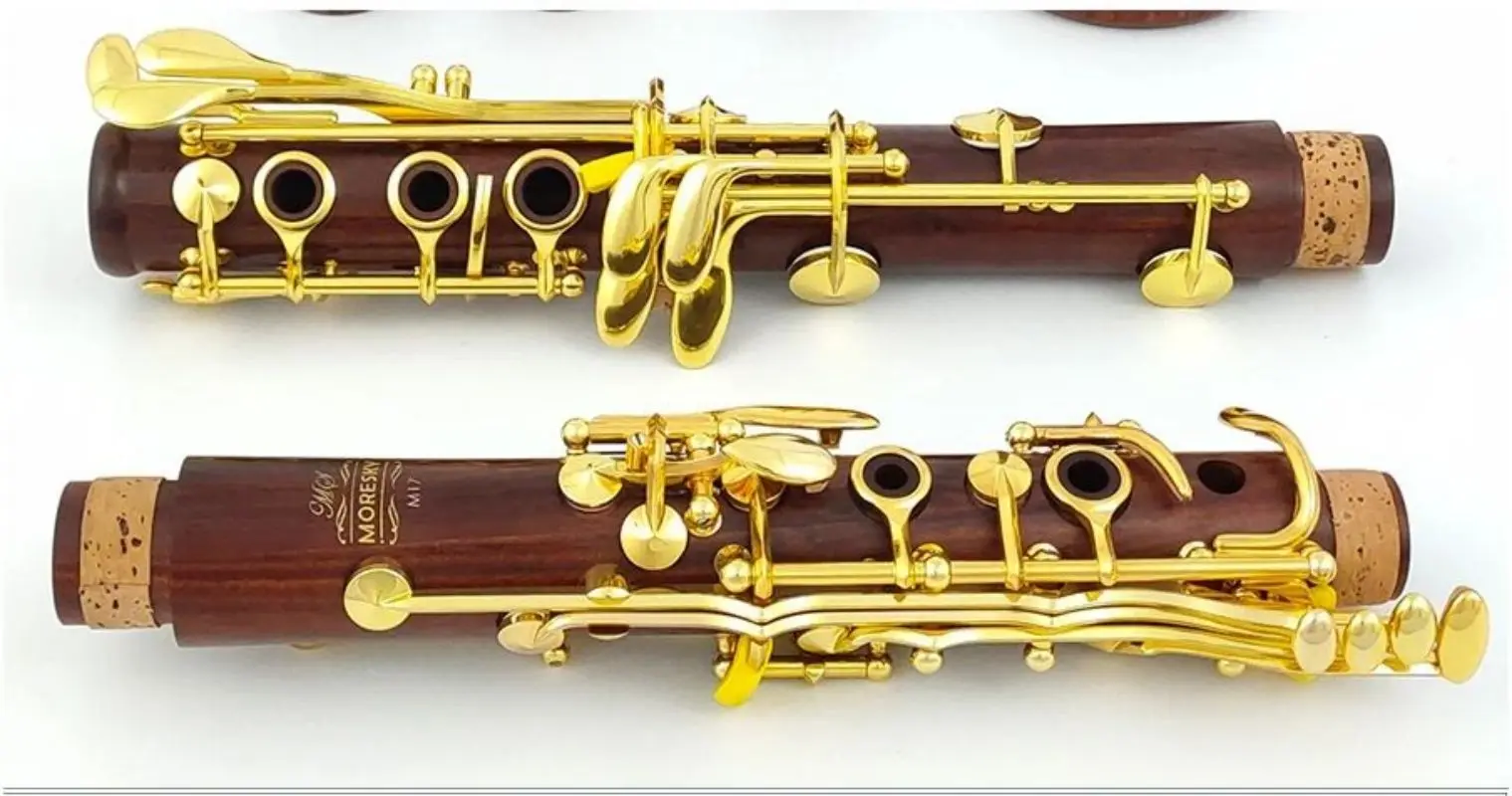 MORESKY Red Wood Professional Clarinet Rosewood Bb Gold-plated Keys Mopane Sib Klarnet