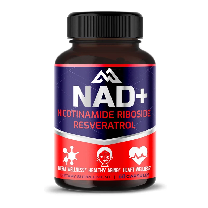 NAD+Supplements - Nicotinamide Nucleoside NR and Trans Resveratrol - Aging Health, Cell Support, Recovery, Vitality