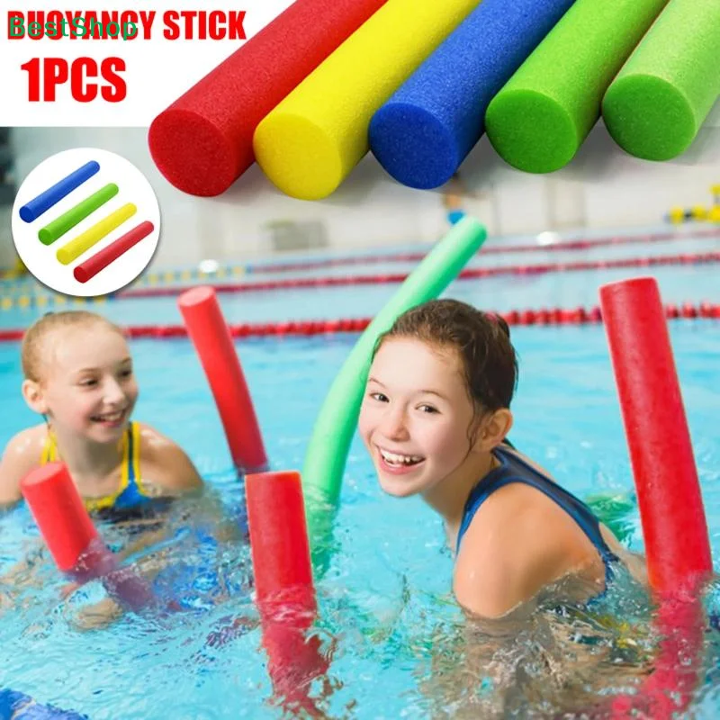 ♬65x1500/75x1500Swimming Pool Foam Noodle Float Aid Swim Noodles Ring Buoyancy Stick Random Color
