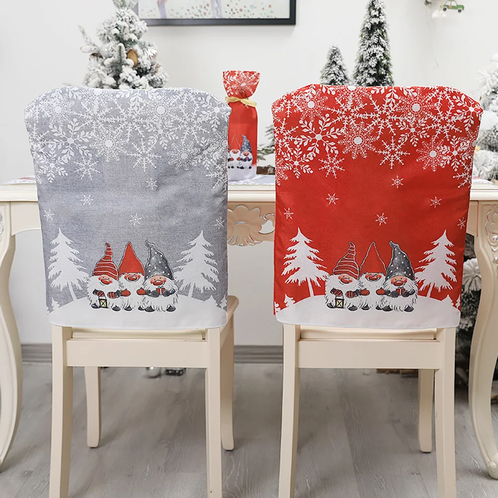 Santa Claus Decoration Chair Cover Slipcover for Christmas Faceless Old Man Seat