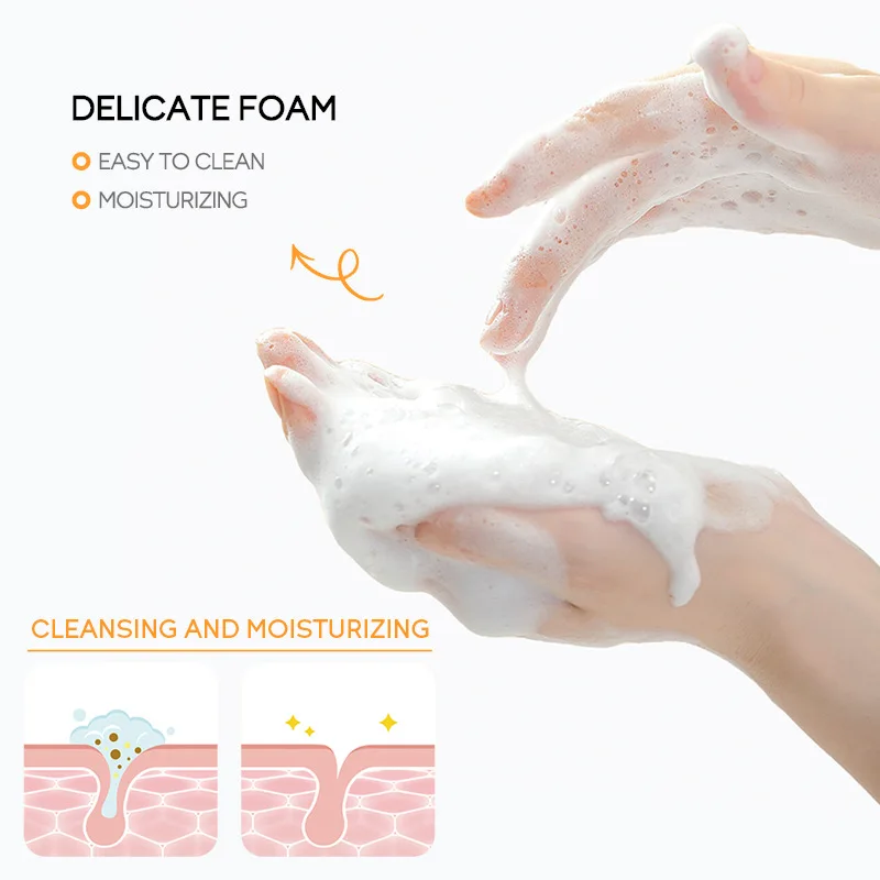 50g Vitamin C facial cleanser gently cleans pores Hydrating and moisturizing Brightens skin tone  facial cleanser Skin care