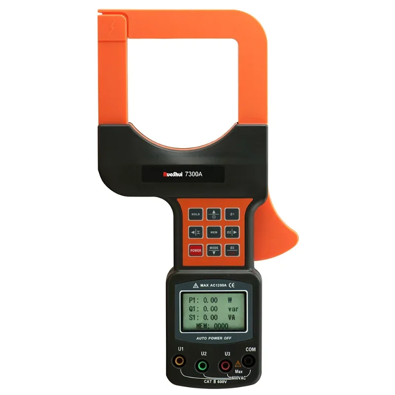 7300A RuoShui 2000A Large Caliber Three Phase Power Clamp Meter Tester Digital Multimeter Profesional