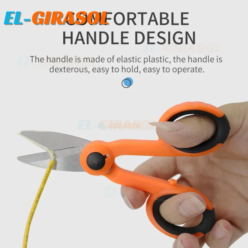 Fiber Optic Kevlar Cutter Scissors Kevlar Aramid Fiber Sharp Scissors Jumper  Tools Electrician   Scissors Hand Tool Drop