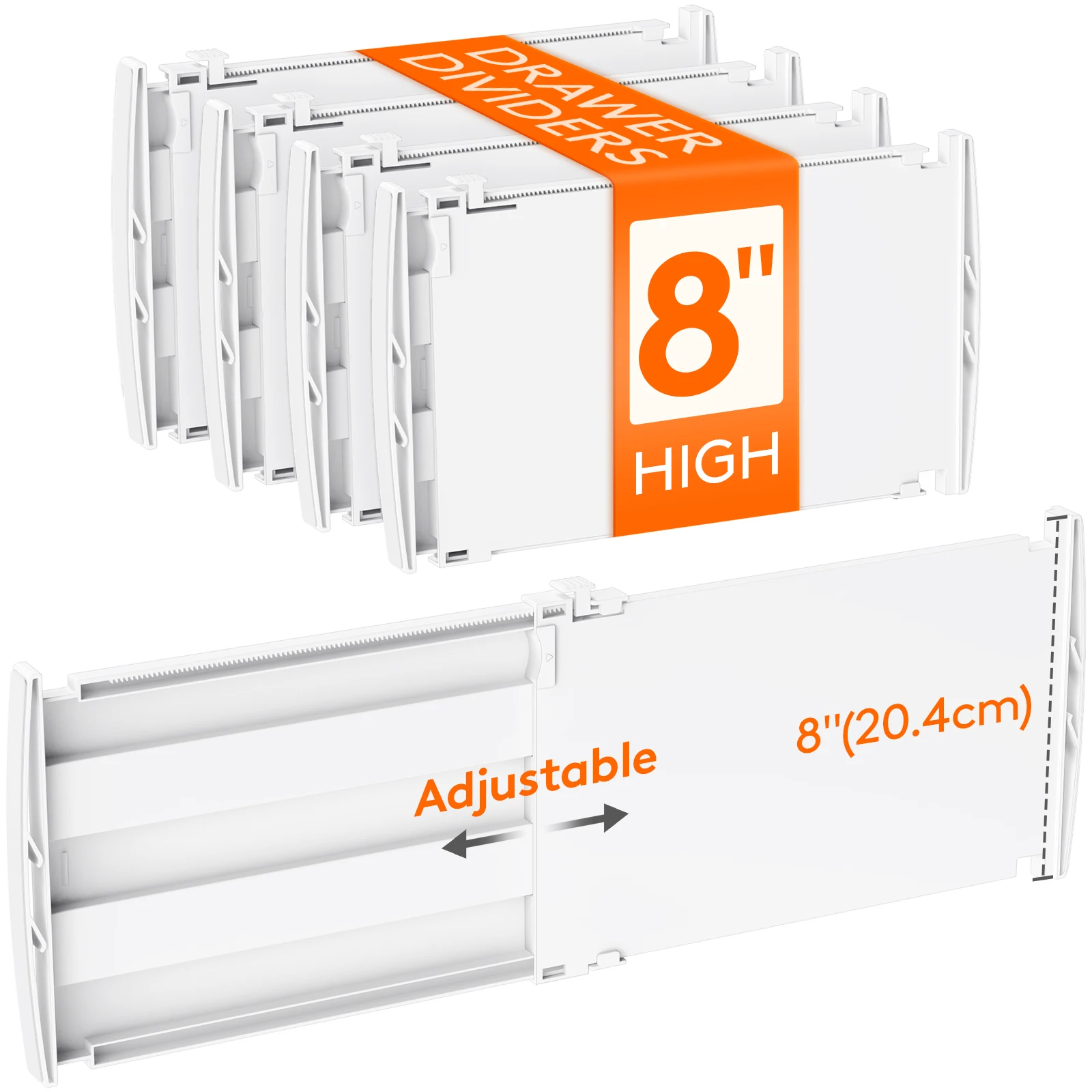 

Deep Drawer Dividers, Adjustable Dresser Drawer Divider, Drawer Organizer for Clothes, Tall Drawer Separator for Dresser Cabinet