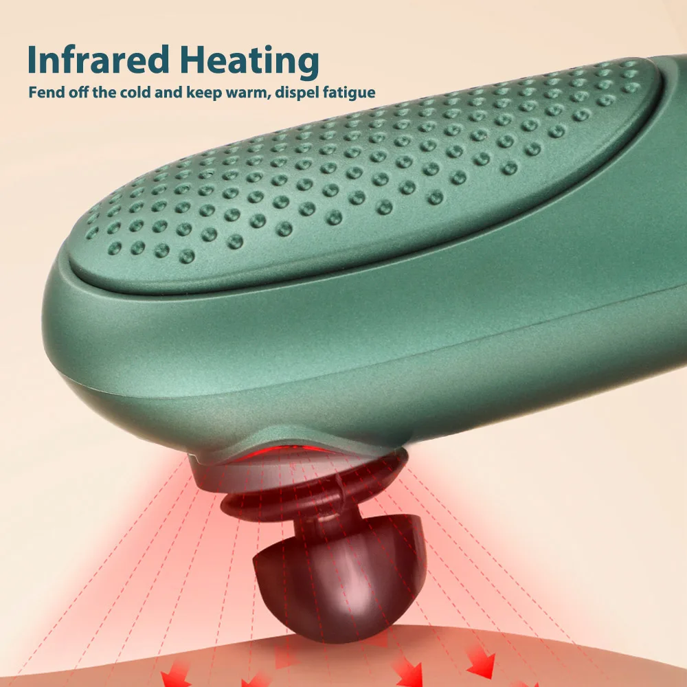 6 In 1 Hand Held Body Massager Infrared Heating Vibration Wireless Charging Body Massager Hammer Massage Stick Waist Leg Relax