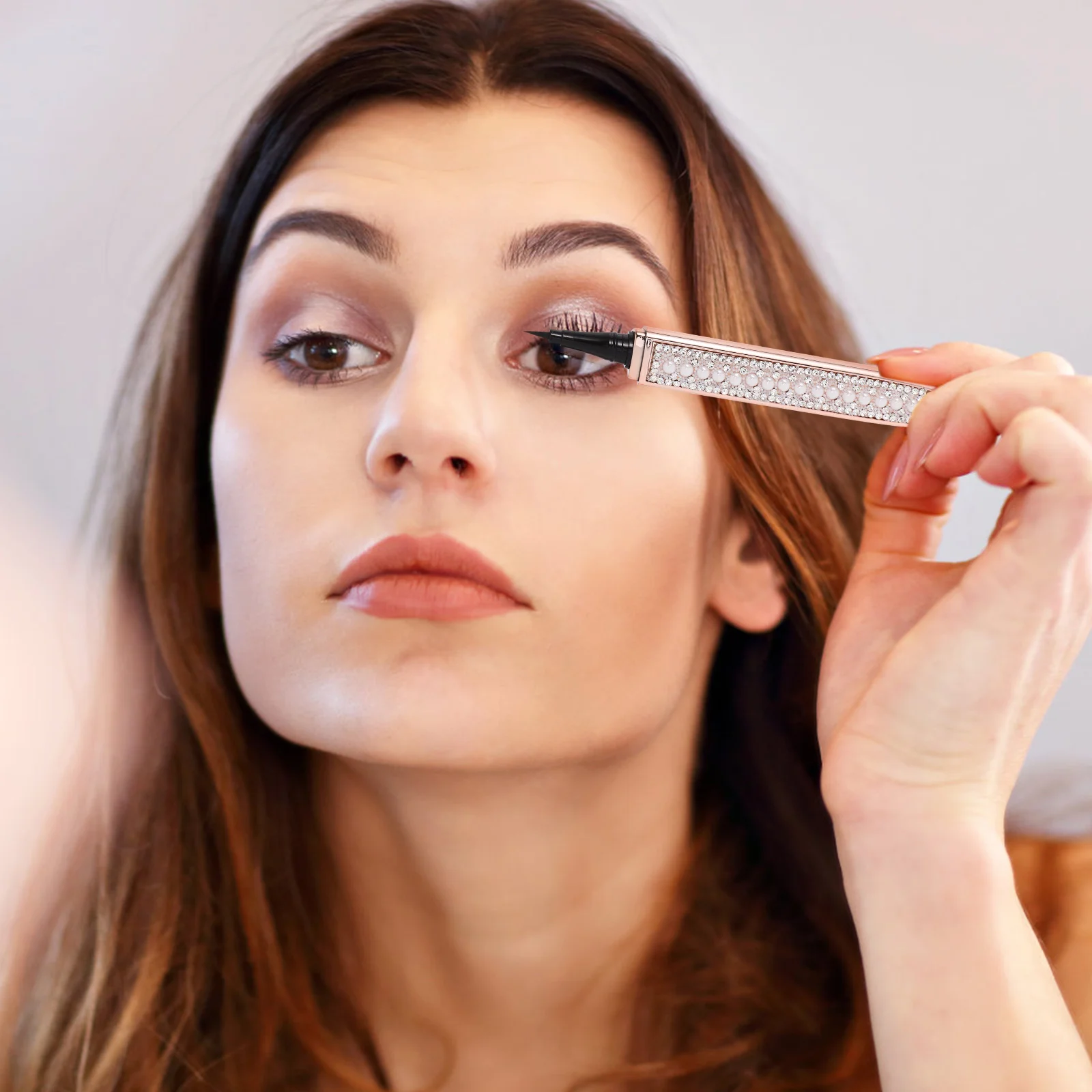 Outils de mascara auto-adhésifs, eye-liner auto-adhésif, fournitures d'eye-liners de maquillage, stylo à doublure en fleurs non magnétiques, liquide