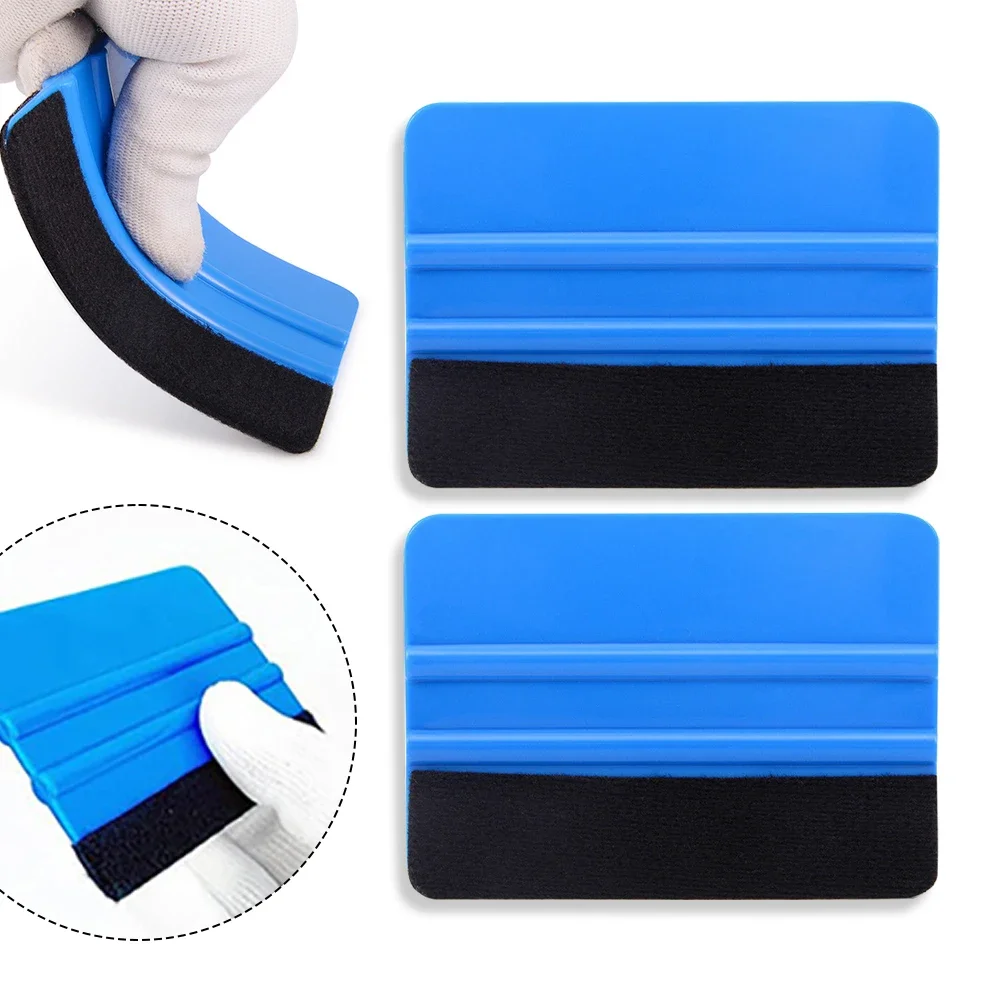 2/5/10PCS Car Scraper Styling Vinyl Carbon Fiber Window Remover Cleaning Squeegee Wash with Felt Squeegee Tool Film Wrapping