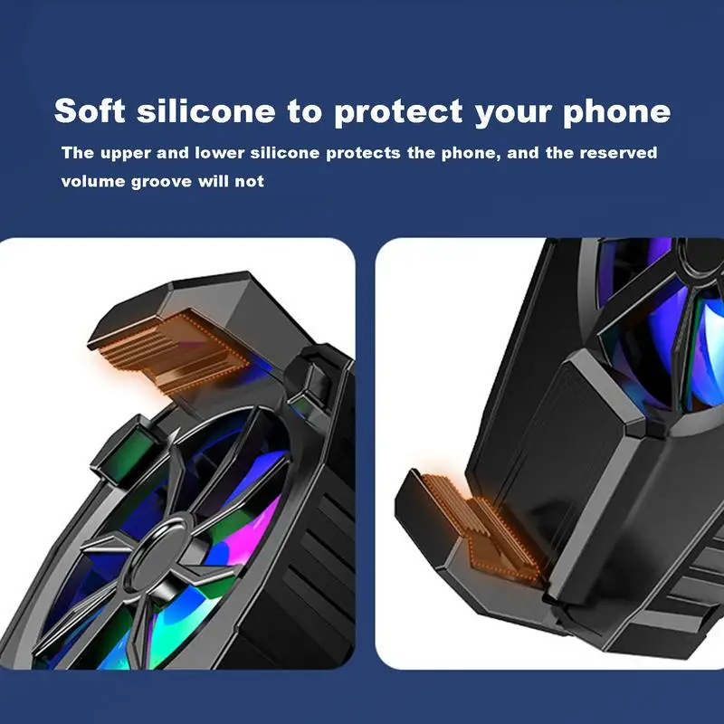 Cell Phone Cooling Fan Rechargeable Mobile Phone Radiator Phone Cooler Fan Portable Cell Phone Fan Mobile Game Cooler For