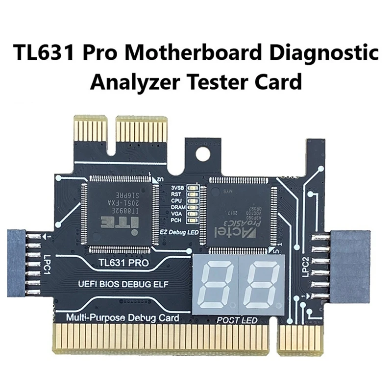 TL631 Pro LPC-DEBUG Diagnostic Card+Expansion Card PCI PCI-E Mini PCI-E Motherboard Multifunction