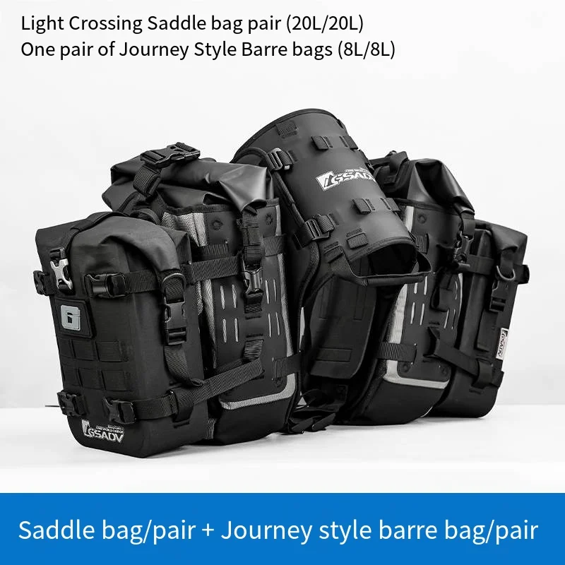 

Водонепроницаемые универсальные мотоциклетные седельные сумки - боковая подвесная сумка для переноски на заднем сиденье, дорожная сумка с защитой от бездорожья