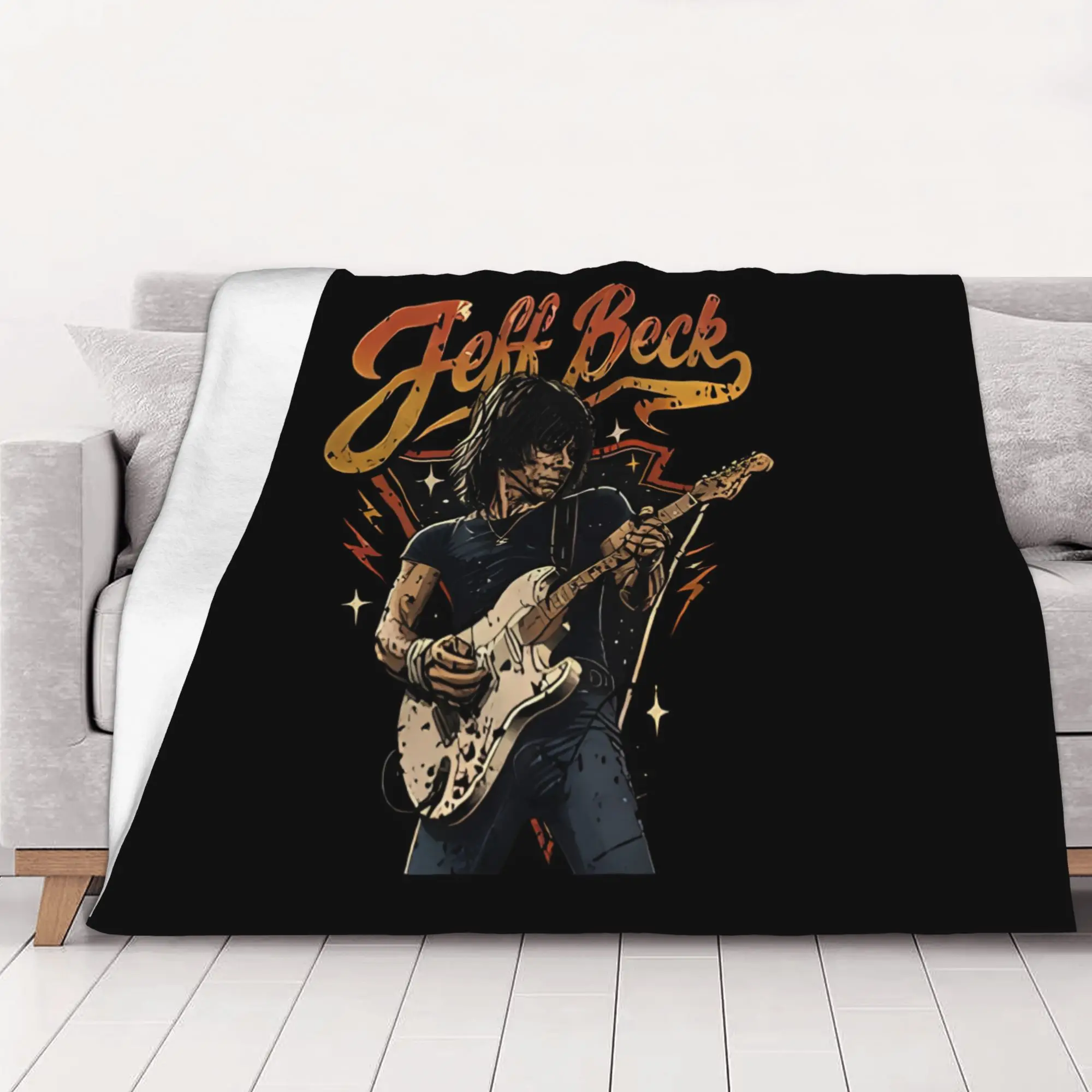 1PC home Cutecore Jeff Beck graphic Jeff Beck Blanket Super Cosy Plush Home Living Room Sofa halloween