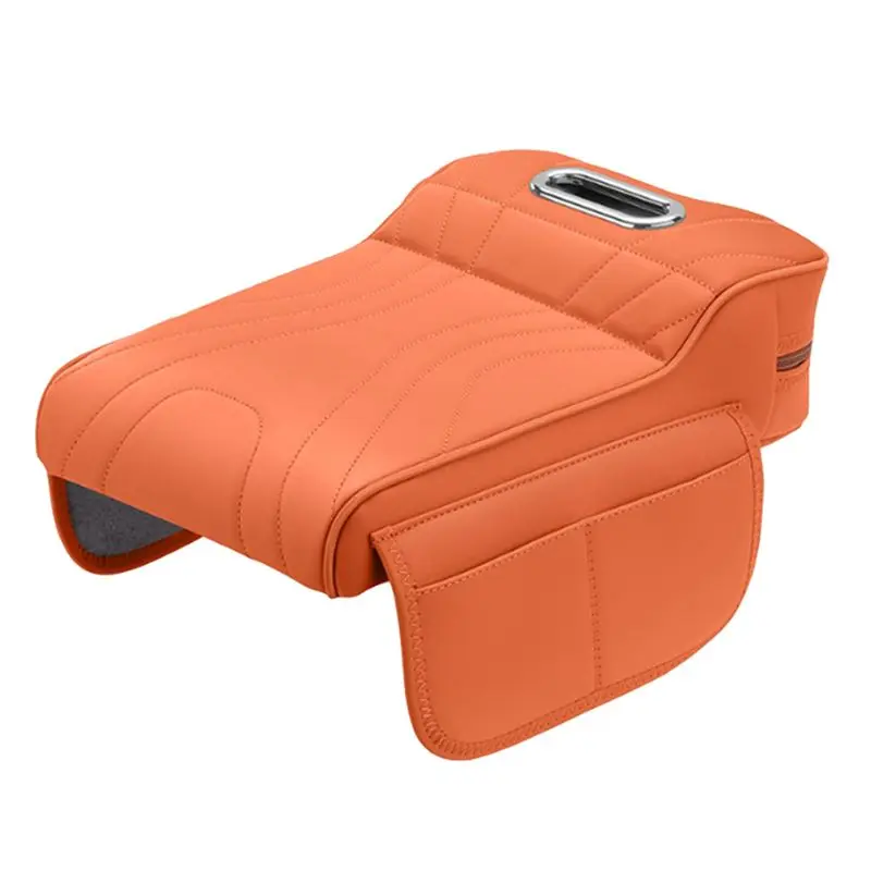 A48P-Car Center Console Armrest Cushion Rest Box Pad Side Extension Cushion With Tissue Box Organizer Bag