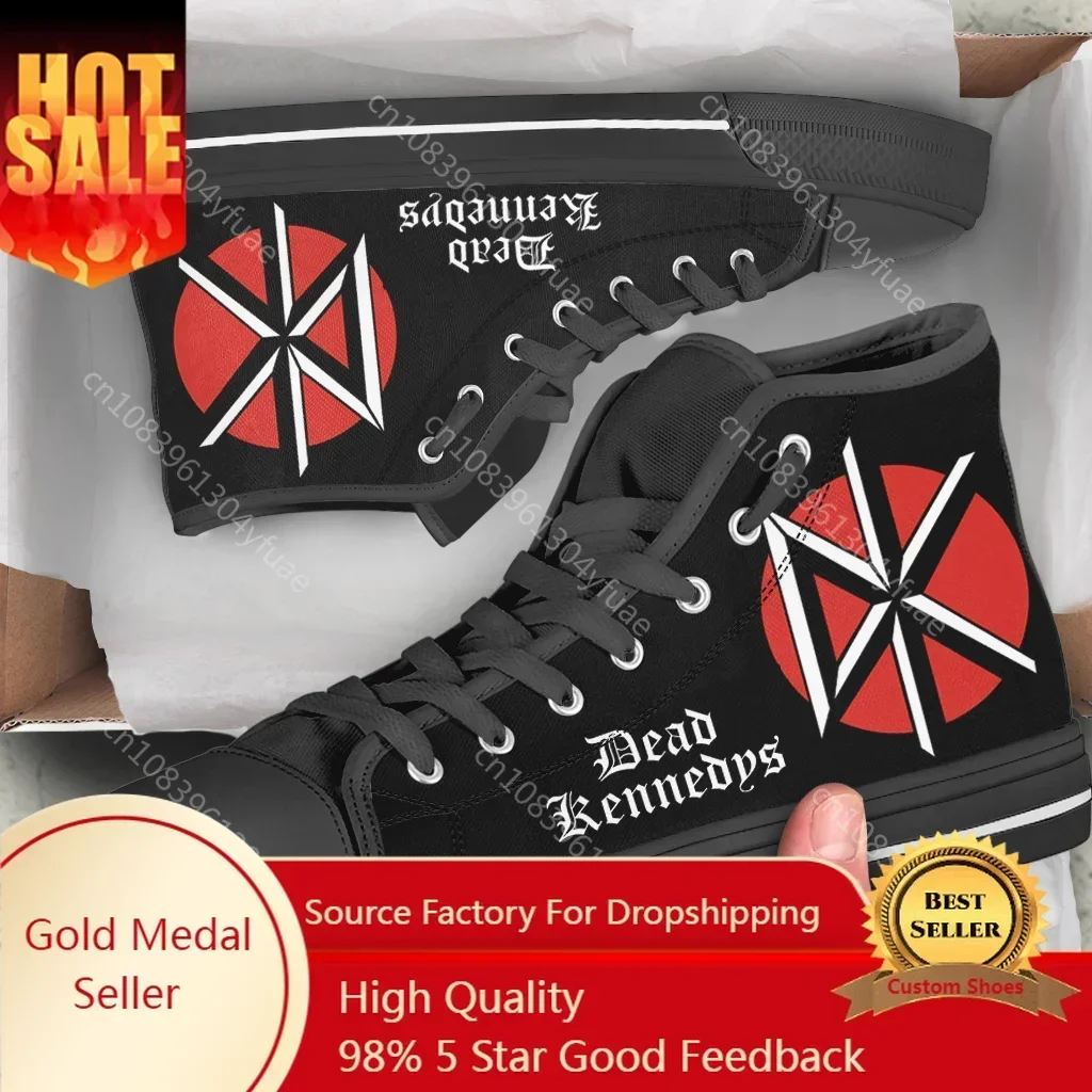 

Dead Kennedys Man Woman High Quality High Help Canvas Shoes Lightweight Casual Board Shoes Fashion Sneakers Hot Canvas Shoes