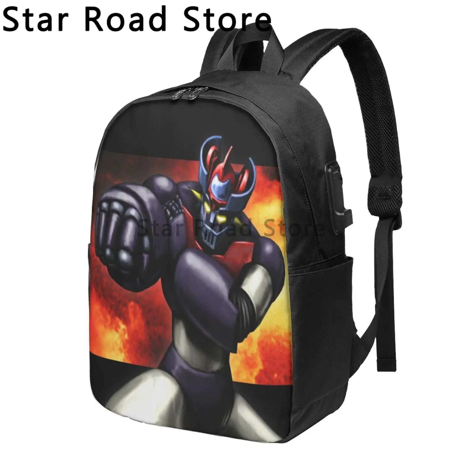 Mazinger Z Laptop Backpack Women Men Fashion Bookbag for School College Student UFO Robot Anime Manga Bag