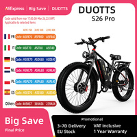 DUOTTS S26 Electric Bike 750W*2 Dual Motor 48V20AH Battery Snow Electric Bike 26 Inch Wide Tire All Terrain Electric Bike