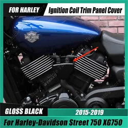 For Harley-Davidson Street 750 XG750 2015-2019 ABS Gloss Black Motorcycle Ignition Coil Trim Panel Cover Cap Protect Cover