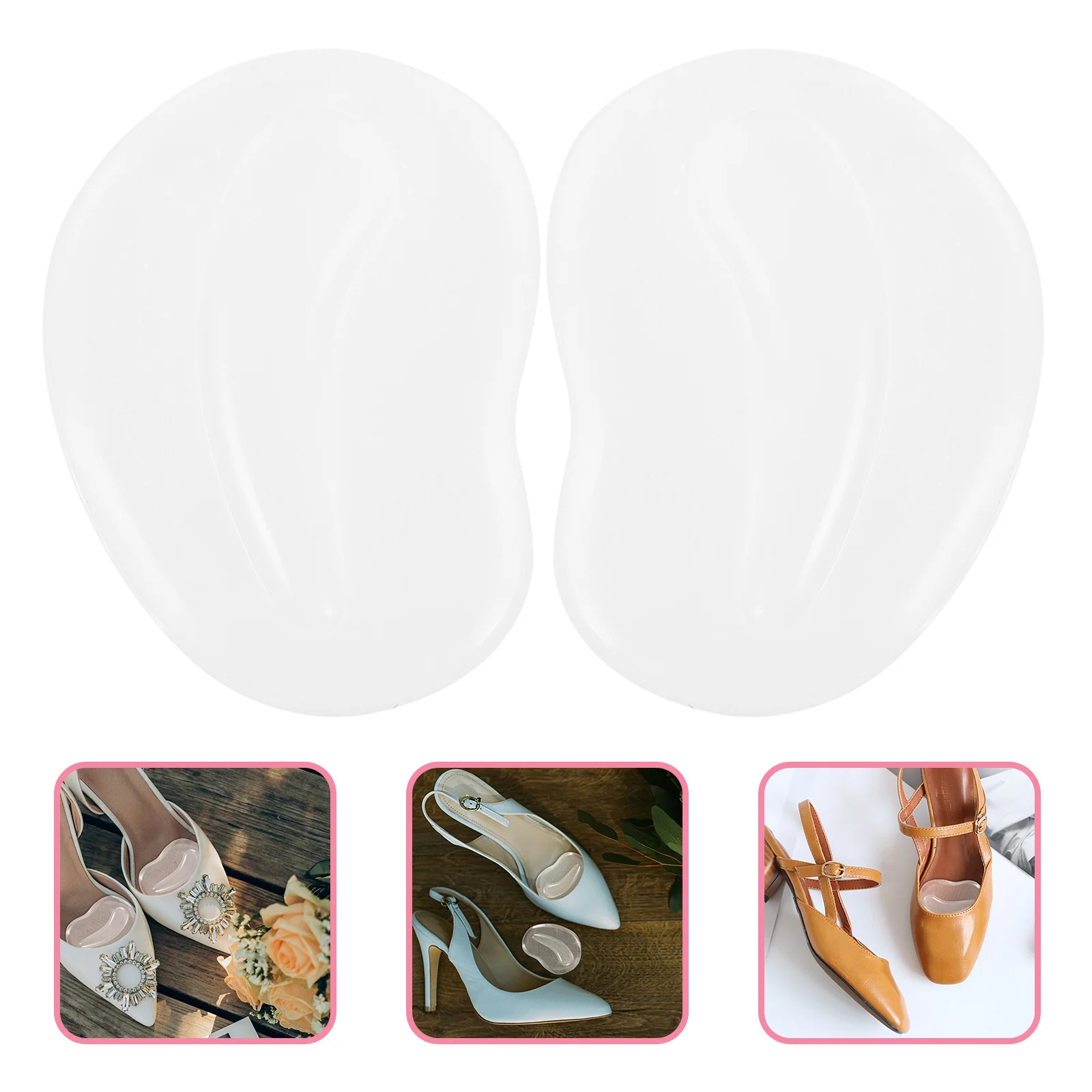 

1Pair High Heel Gel Forefoot Pads Shoe Inserts Metatarsal Cushion Soft Footpads Relieve Toe Pain Metatarsal Pads