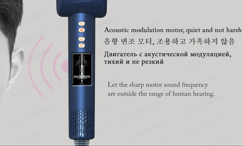 Profession elle Super Hair Dryer Haartrockner persönliche Haarpflege Styling negative Ionen Salon Werkzeug konstante Anion elektrische blattlose Haartrockner – Detail 12