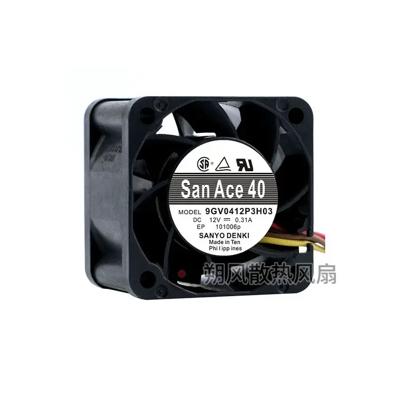 for Sanyo 9GV0412P3H03 4028 12V 0.31A 4CM PWM Temperature Control Speed Regulation High Performance Cooling Fan