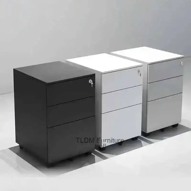 Archivador de Oficina de Acero, Gabinete Bajo para Archivos, Archivador con Contraseña Móvil, Armario de Almacenamiento Debajo del Escritorio