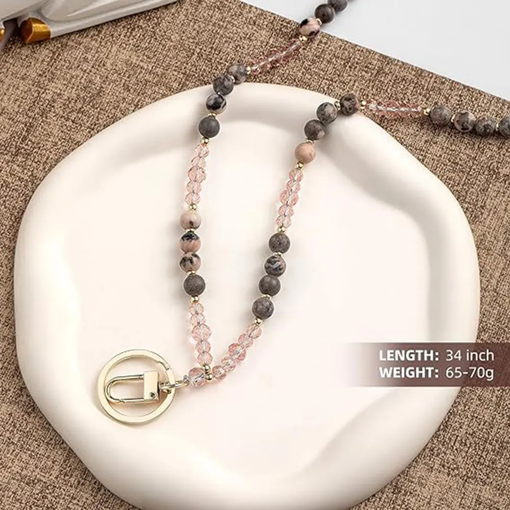 Stylish Charming Beaded Lanyard Adjustables Stackable Personalized Id Badge Lanyard For Women Teacher Family Great Present Idea
