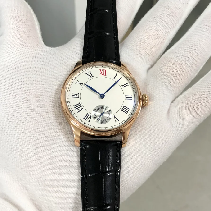 2026 New 44mm ST3621 Watch Silvery White Dial Wind 6498 Movement 316L Stainless Steel Rose Gold Men's Pilot Watch GR0430-26