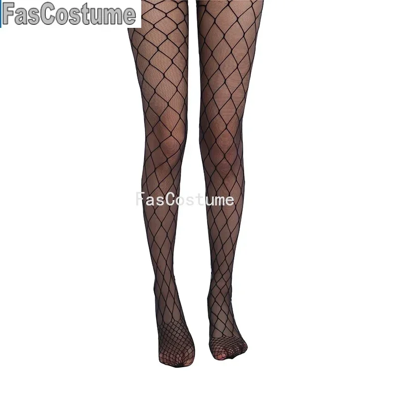 FasCostume Konijn Gat Bunny Girl Kostuum Valentijnsdag Vrouwen Elastisch Leer Stof Sexy Cosplay Bunny Pak Zwarte Jumpsuits