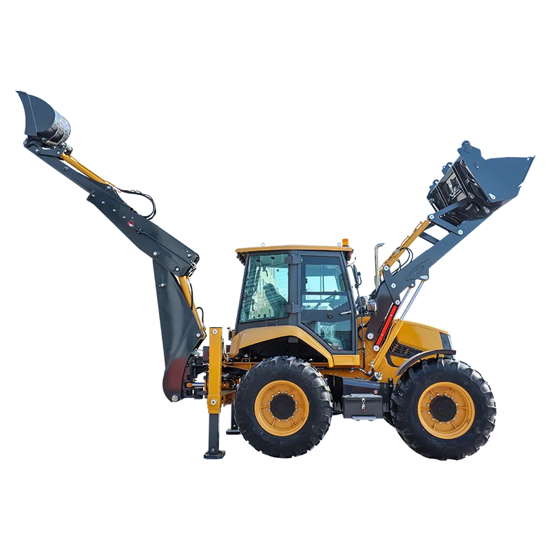 New backhoe wheel excavator with busy front loader at both ends 1-year warranty low price in stock for sale