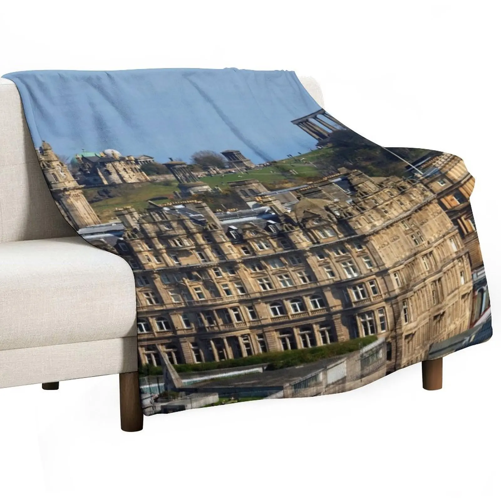 The Balmoral Hotel from the Castle Throw Blanket for sofa Fashion Sofas Vintage Summer Beddings Blankets