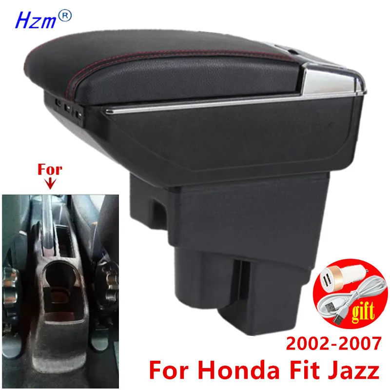 For Honda Jazz Armrest box For Honda Fit Jazz 1 Car Armrest Storage box Dedicated 2002 2003 2004 2005 2006 2007 car accessories