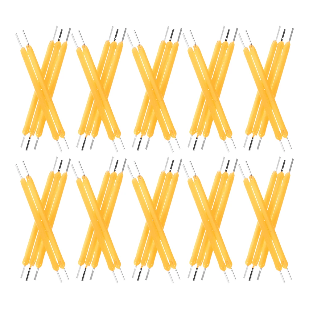 

50pcs LED Parts 3V 38mm 120mA Warm Light 2700K Bulb Accessories for Lamp Fixtures Replacement Hard Diode