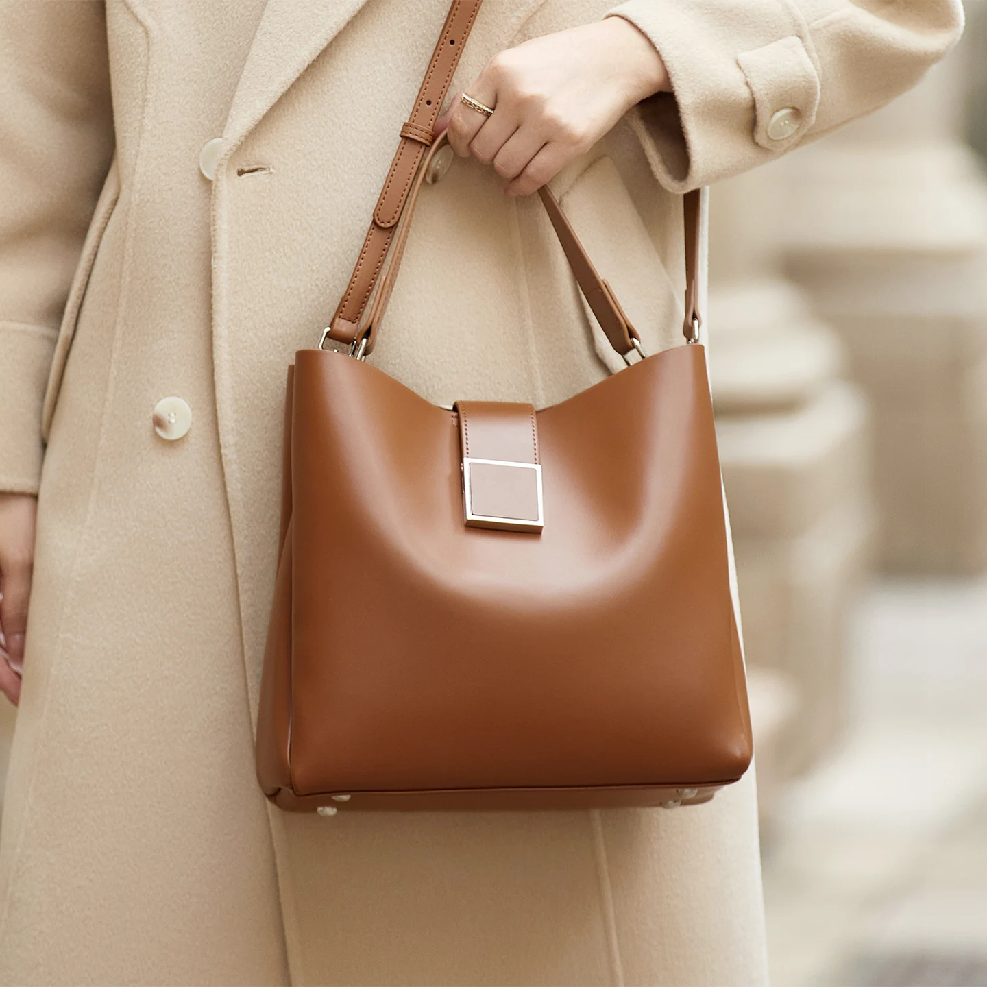 

ZOOLER New Arrived Luxurious Women Leather Handbag First Cow Leather Top Handle Cow Skin Bag Handmade Shoulder Bag Girls#SC2170