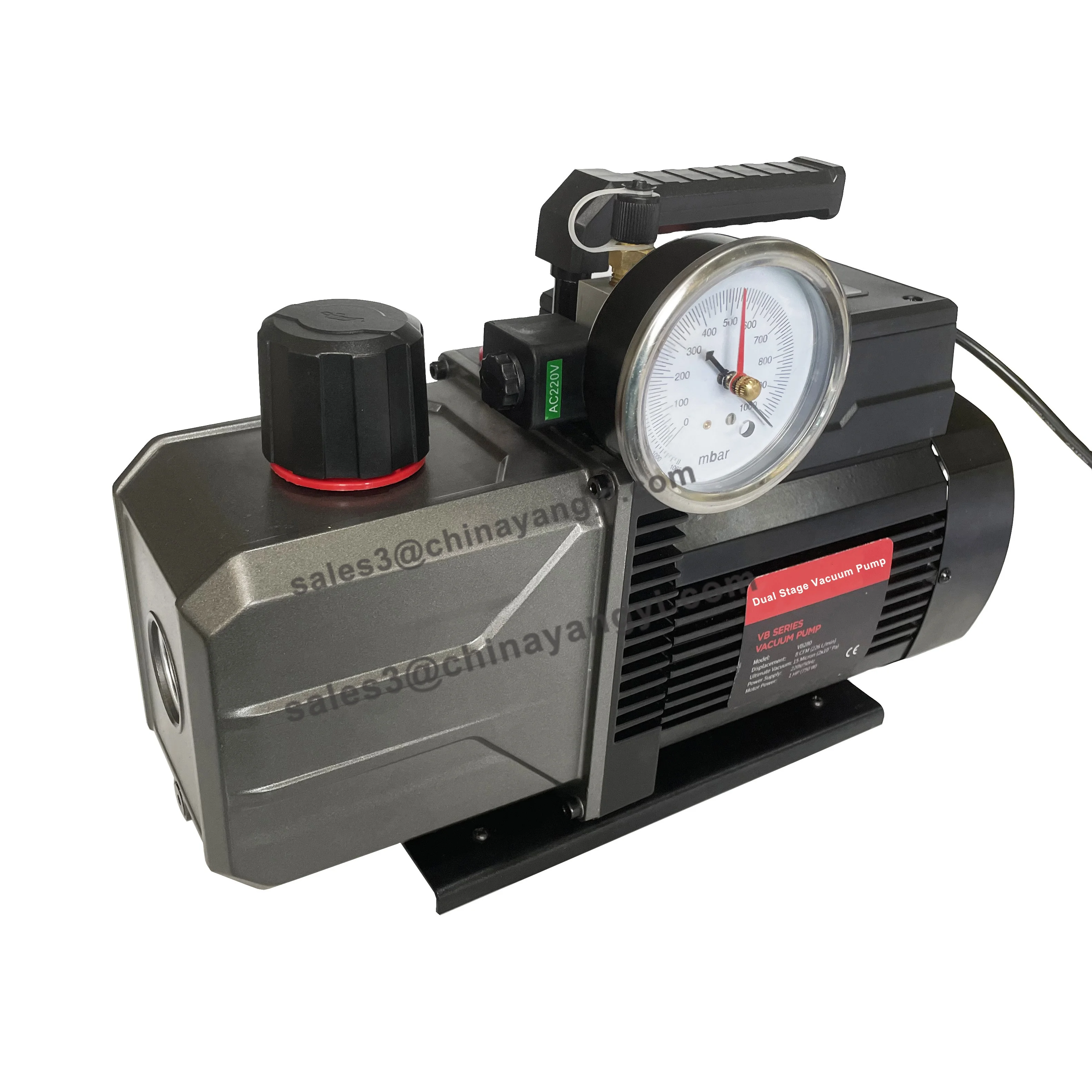 Pompa Vakum Anti-aliran Balik Otomatis HVAC dengan Katup Manual Otomatis dan Pengukur Vakum untuk R12 R22 R134a R410a