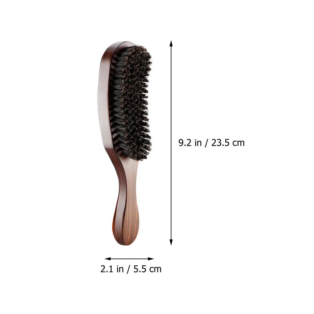 فرشاة اللحية بشعيرات الخنزير مقبض من الخشب الصلب لتنظيف اللحية أداة تصفيف التدليك للرجال أدوات للعناية الشخصية ملحقات الحلاقة