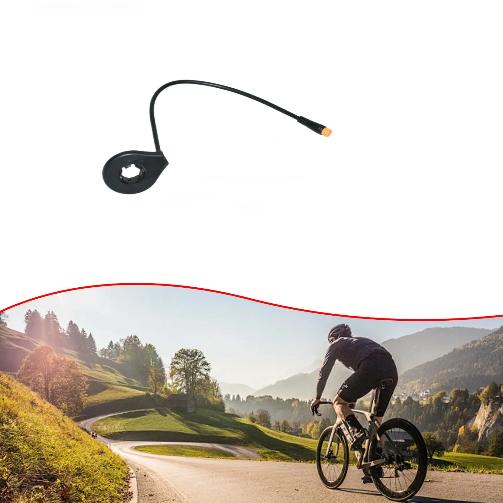 12 Pas Dual Hall Sensor Speed Meter Waterproof Connector Cable For Electric Bicycle 24V To 72V System Left Side Magnet Detection