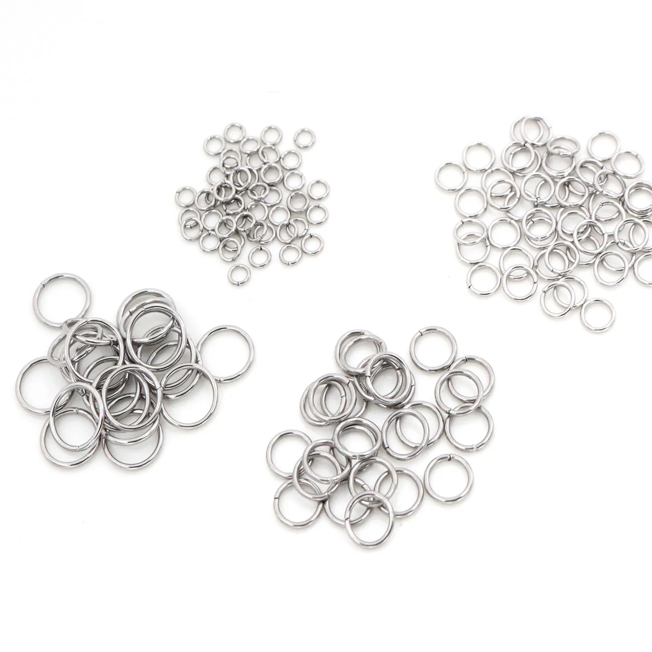 

100-200pcs 3-15mm Stainless Steel DIY Jewelry Connector Findings Open Single Loops Jump Rings For Jewelry Making Accessories