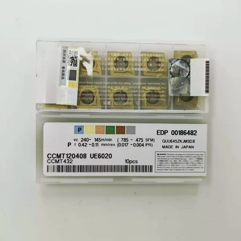 

100% Genuine Original Japanese CNC Inserts CCMT120408 CCMT120412 UE6020 Guarantee Authenticity